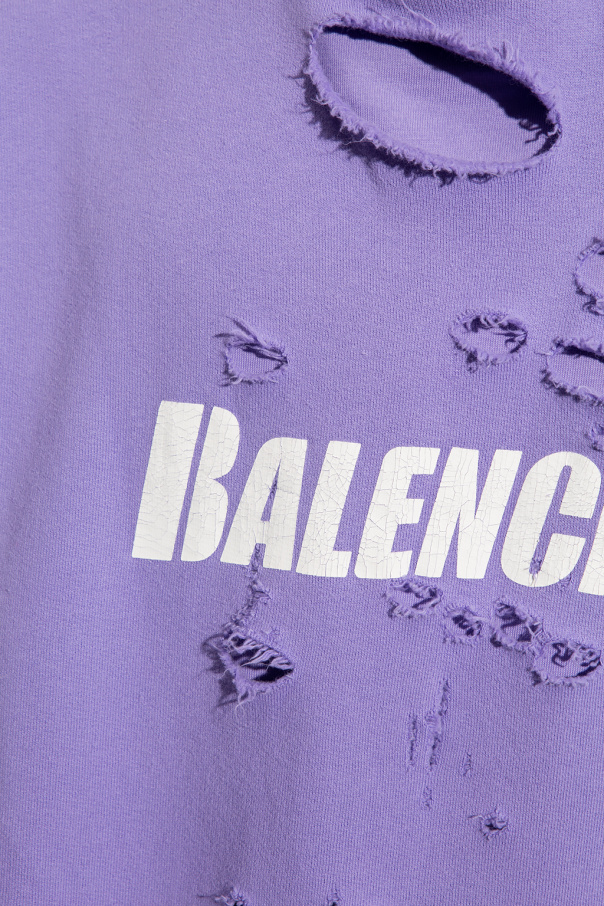 Purple balenciaga sweatshirt best sale